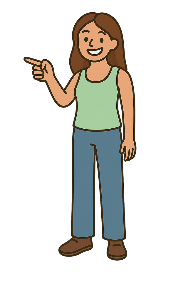 Pointing character